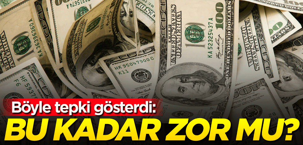Böyle tepki gösterdi: Bu kadar zor mu?