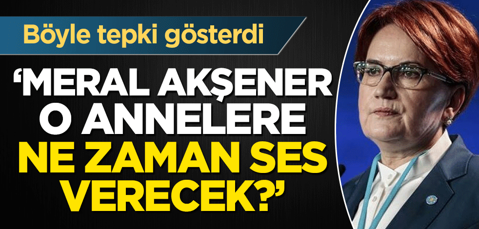 Böyle tepki gösterdi: Meral Akşener o annelere ne zaman ses verecek?