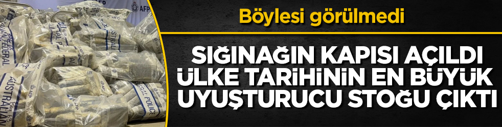 Böylesi görülmedi! Sığınağın kapısı açıldı, ülke tarihinin en büyük uyuşturucu stoğu çıktı