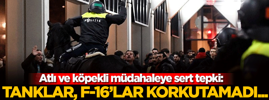 Bozdağ'dan atlı ve köpekli müdahale açıklaması!