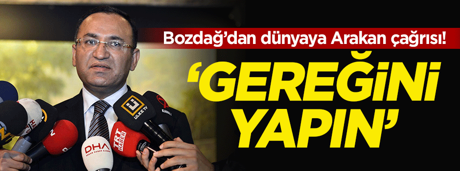 Bozdağ'dan dünyaya Arakan çağrısı!