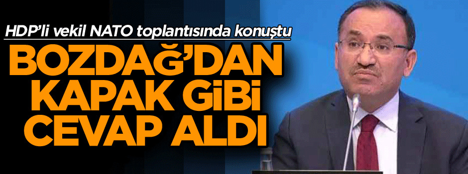 Bozdağ'dan NATO toplantısında HDP'li vekile tokat gibi sözler