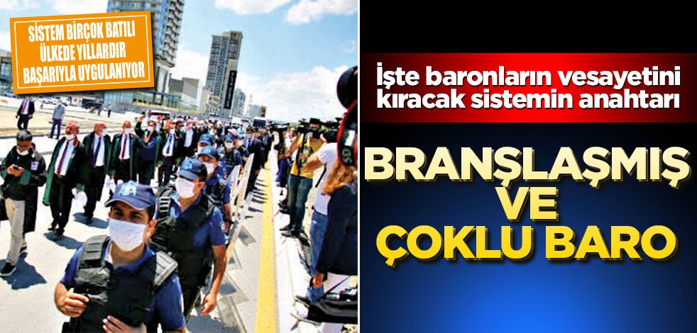 Branşlaşmış ve çoklu Baro! İşte baronların vesayetini kıracak sistemin anahtarı