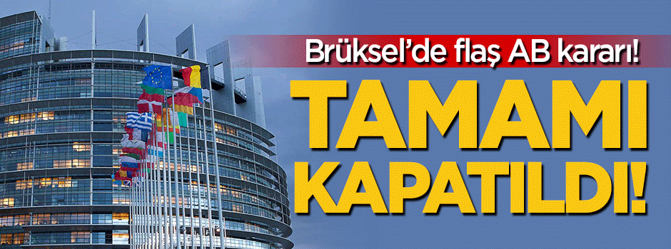 Brüksel'de AB kurumları tatil edildi