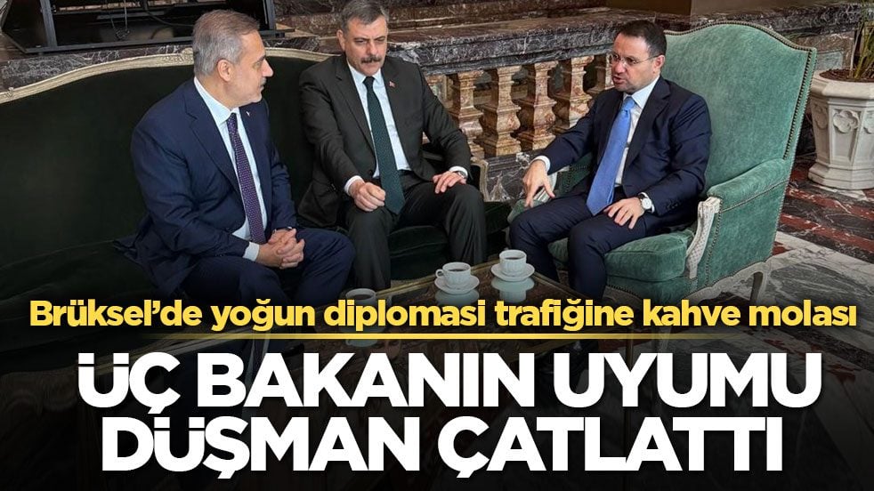 Brüksel’de yoğun diplomasi trafiğine kahve molası! Üç bakanın uyumu düşman çatlattı