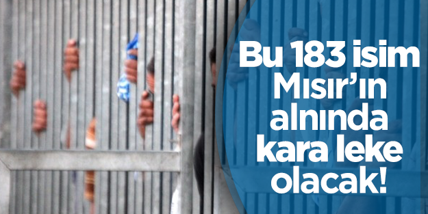 Bu 183 isim Mısır cuntasının alnında kara leke olacak