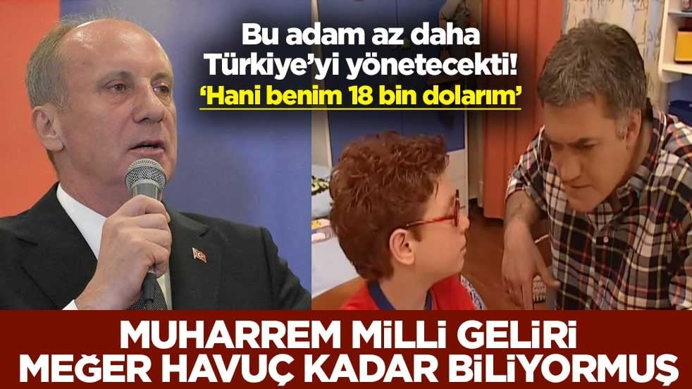 Bu adam az daha Türkiye’yi yönetecekti! ‘Hani benim 18 bin dolarım’ Muharrem milli geliri meğer Havuç kadar biliyormuş