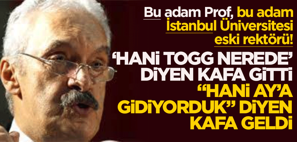 Bu adam Prof, bu adam İstanbul Üniversitesi eski rektörü!