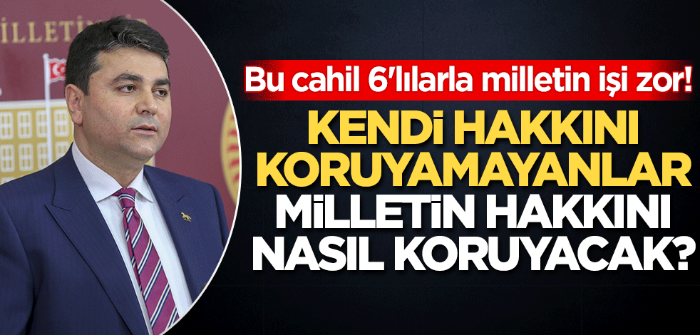 Bu cahil 6'lılarla milletin işi zor! Kendi hakkını koruyamayanlar, milletin hakkını nasıl koruyacak?