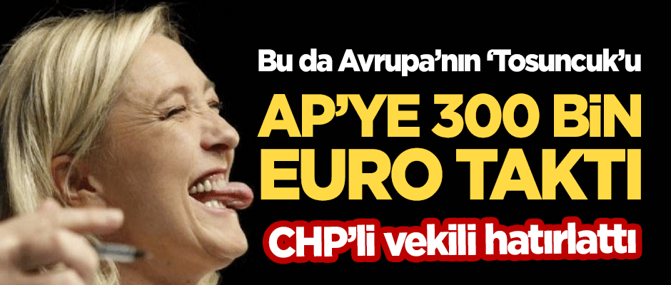 Bu da Avrupa'nın 'Tosuncuk'u! AP'ye 300 bin euro taktı