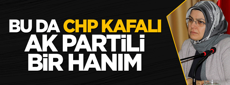 Bu da CHP kafalı AK Partili bir hanım!