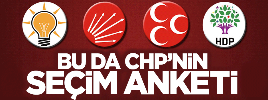 Bu da CHP'nin seçim anketi