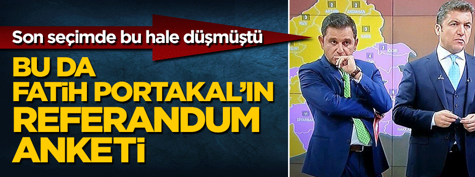 Bu da Fatih Portakal'ın güldüren referandum anketi
