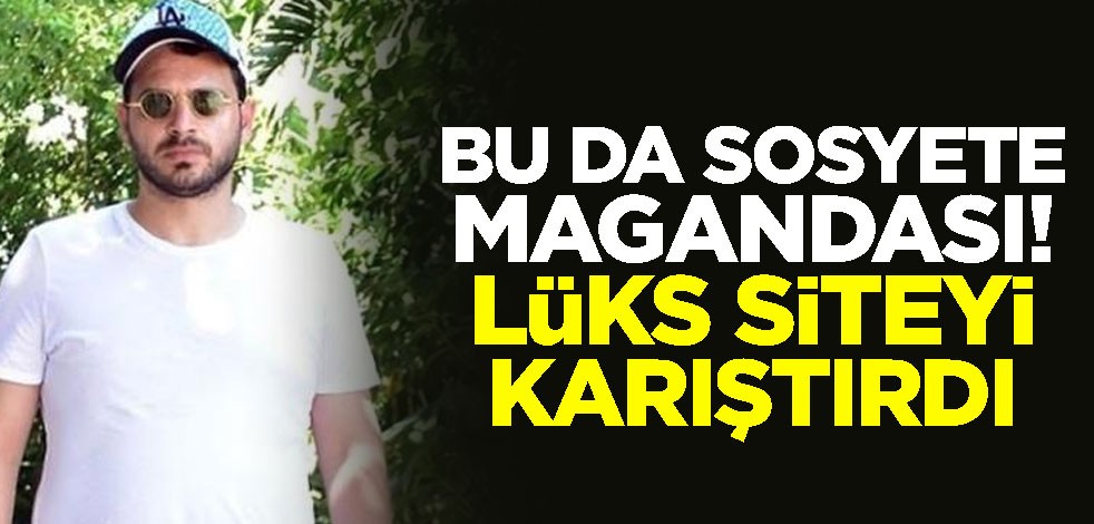 Bu da sosyete magandası! Lüks siteyi karıştırdı
