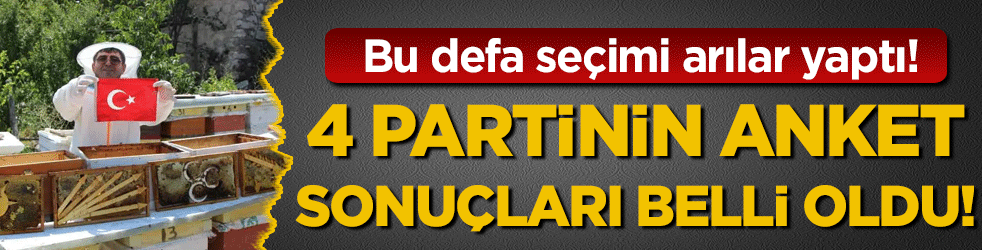 Bu defa seçimi arılar yaptı: 4 partinin anket sonuçları belli oldu!