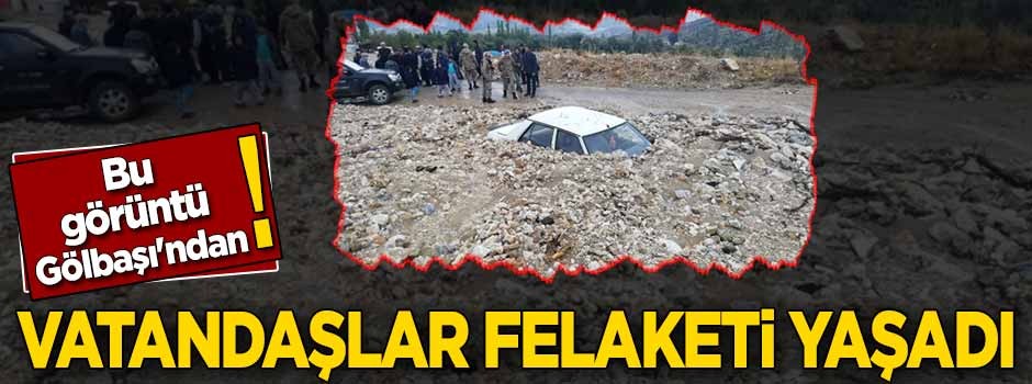 Bu görüntü Gölbaşı'ndan! Vatandaşlar felaketi yaşadı
