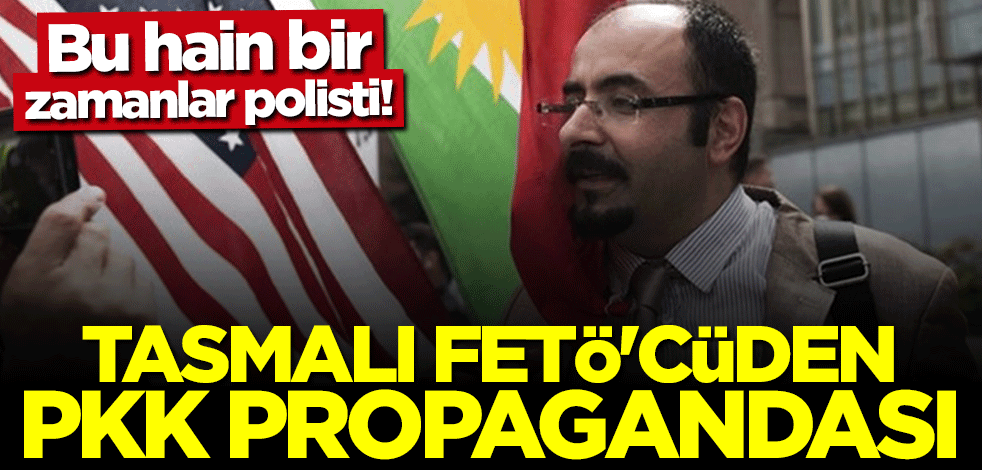 Bu hain bir zamanlar polisti! Tasmalı FETÖ'cü Emre Uslu'dan PKK propagandası