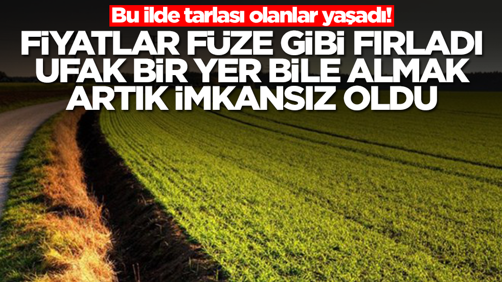 Bu ilde tarlası olanlar yaşadı! Fiyatlar füze gibi fırladı ufak bir yer bile almak artık imkansız oldu