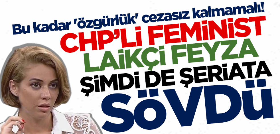 Bu kadar 'özgürlük' cezasız kalmamalı! CHP'li feminist Feyza Altun şimdi de şeriata sövdü