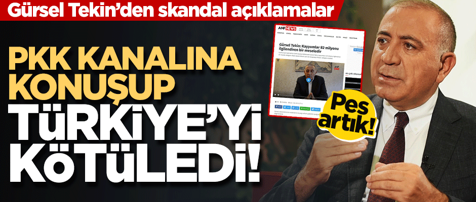 Bu kadarına da pes! Gürsel Tekin, PKK’nın kanalına konuştu