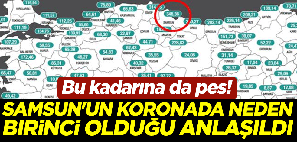 Bu kadarına da pes! Samsun'un koronavirüste neden birinci olduğu anlaşıldı