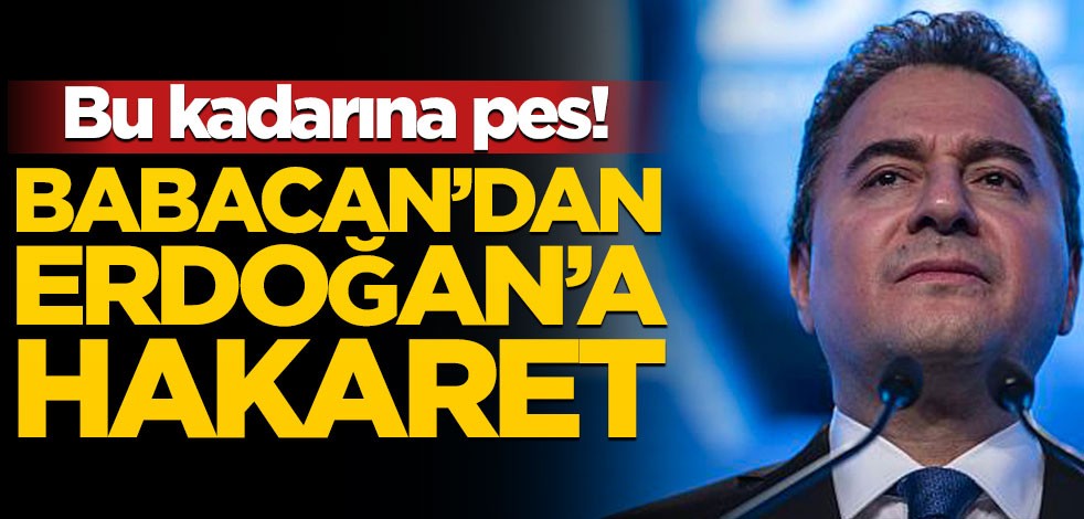 Bu kadarına pes! Babacan'dan Başkan Erdoğan'a hakaret