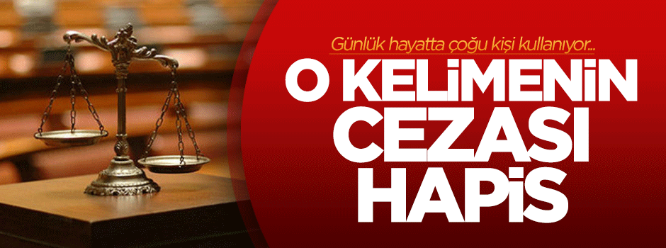 Bu kelimenin cezası hapis