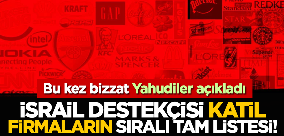 Bu kez bizzat Yahudiler açıkladı: İsrail destekçisi yavşak firmaların sıralı tam listesi!