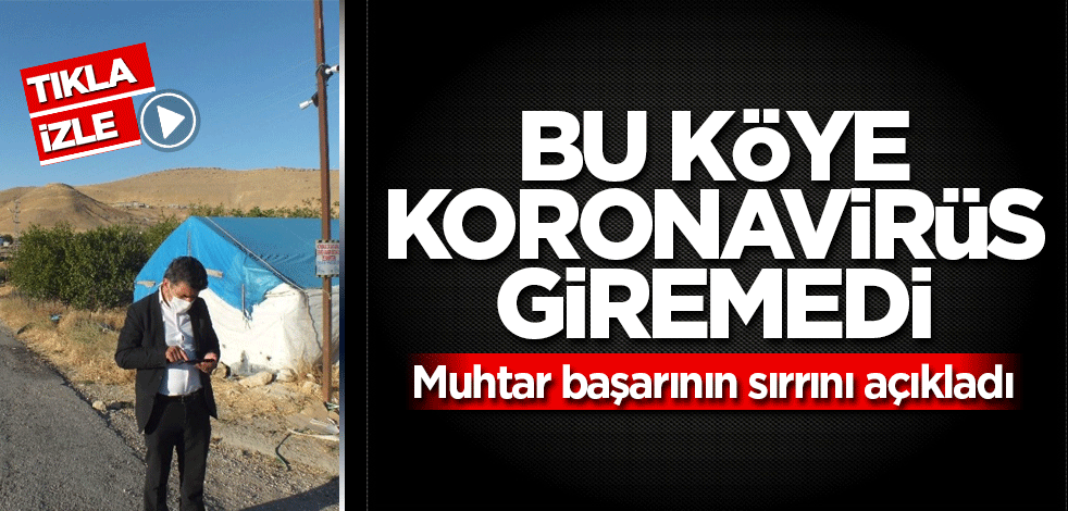 Bu köye koronavirüs giremedi
