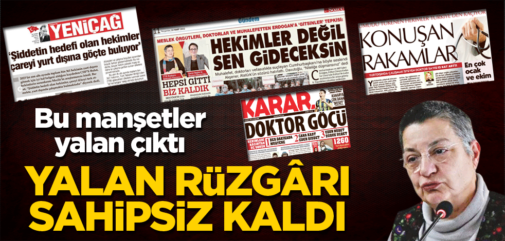 Bu manşetler yalan çıktı! Yalan rüzgârı sahipsiz kaldı