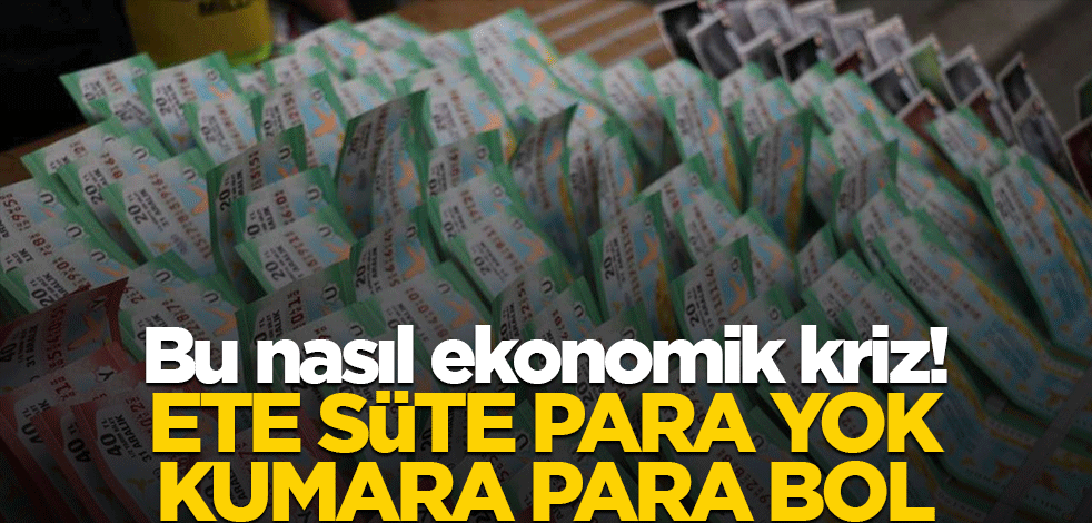 Bu nasıl ekonomik kriz! Ete süte para yok kumara para bol