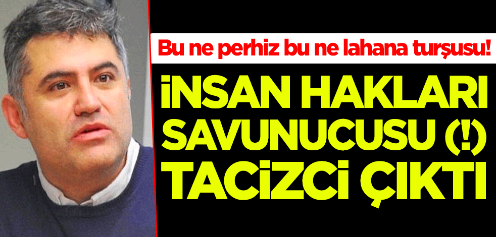 Bu ne perhiz bu ne lahana turşusu! İnsan hakları savunucusu (!) tacizci çıktı