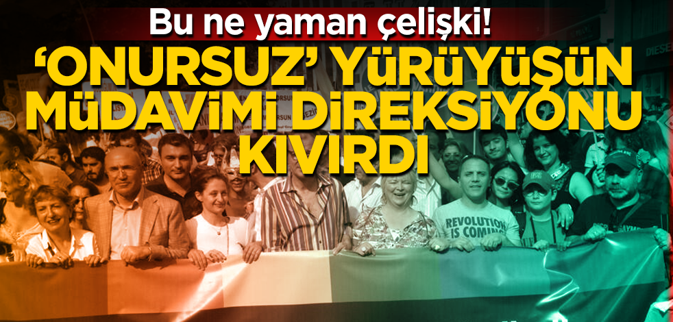 Bu ne yaman çelişki! ‘Onursuz’ yürüyüşün müdavimi direksiyonu kıvırdı