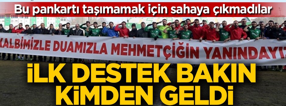 Bu pankartı taşımamak için sahaya çıkmadılar! İlk destek bakın kimden geldi