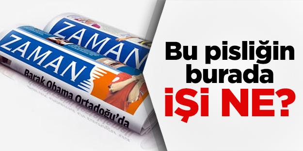 "Bu pisliğin burada işi ne?