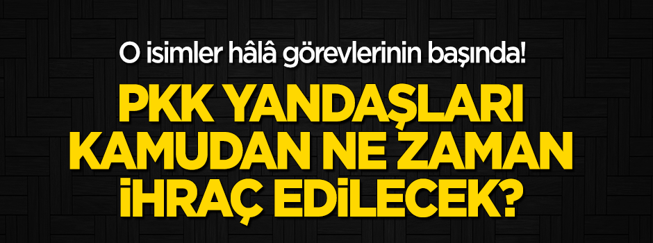 Bu PKK yandaşları kamudan atılacak mı?