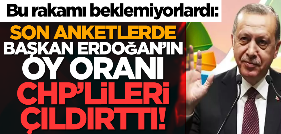 Bu rakamı beklemiyorlardı: Son anketlerde Başkan Erdoğan’ın oy oranı CHP’lileri çıldırttı!