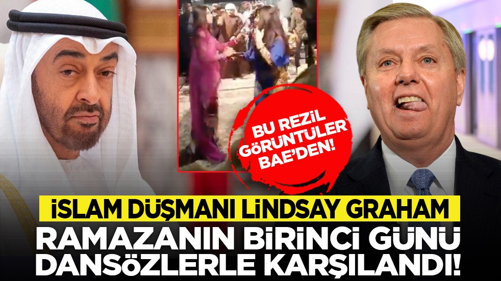 Bu rezil görüntüler BAE’den! İslam düşmanı Graham, Ramazanın birinci günü dansözlerle karşılandı!
