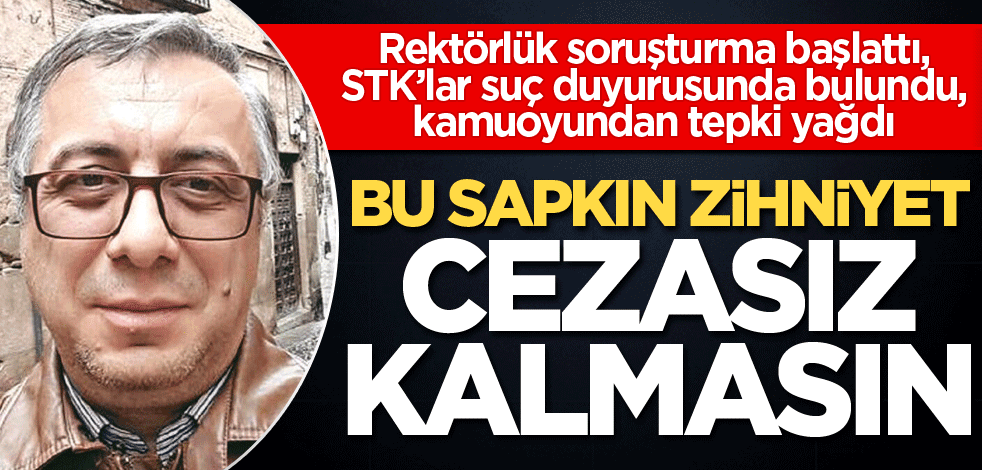 Bu sapkın zihniyet cezasız kalmasın