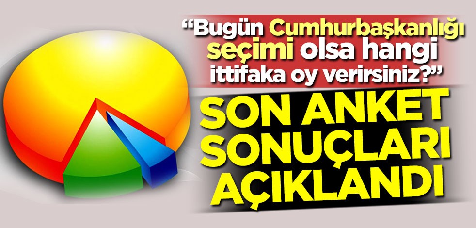 "Bugün Cumhurbaşkanlığı seçimi olsa hangi ittifaka oy verirsiniz?" İşte son anketin sonuçları