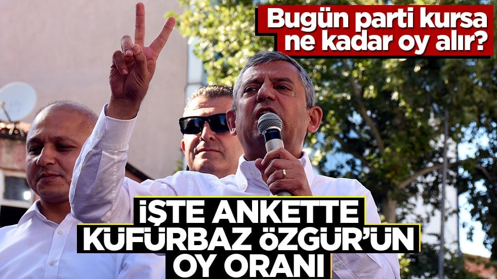 Bugün parti kursa ne kadar oy alır? İşte ankette küfürbaz Özgür’ün oy oranı