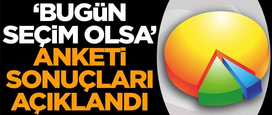 'Bugün seçim olsa' anketi sonuçları açıklandı