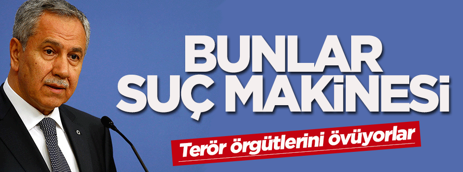 Bülent Arınç: Bunlar suç makinesi