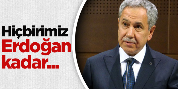 Bülent Arınç: Hiçbirimiz Erdoğan kadar başarılı olamadık