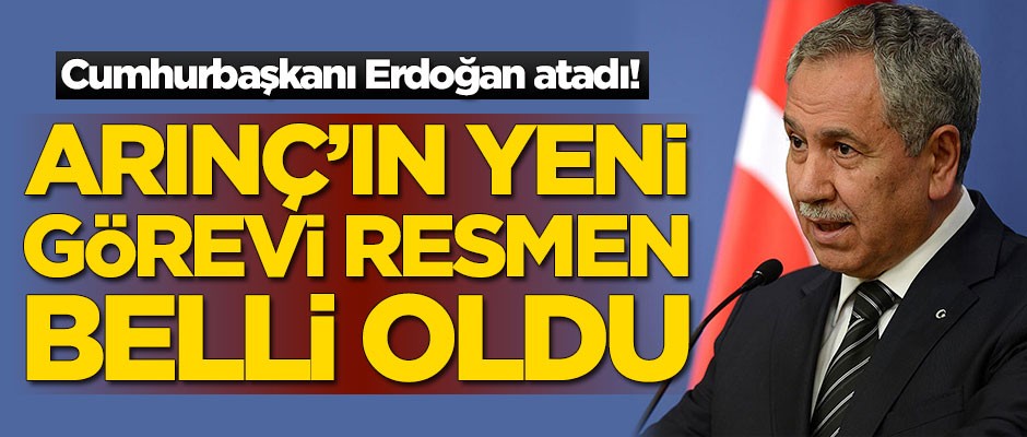 Bülent Arınç'ın yeni görevi resmen belli oldu