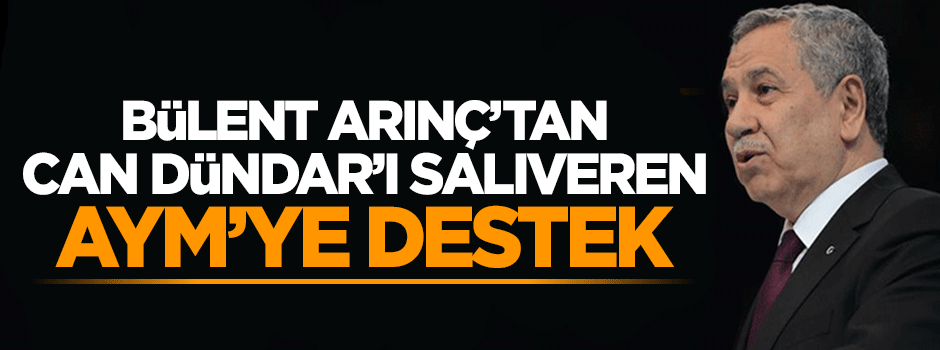 Bülent Arınç'tan Anayasa Mahkemesi'ne destek açıklaması