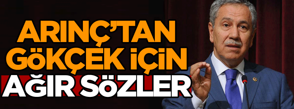 Bülent Arınç’tan Gökçek için çok ağır sözler