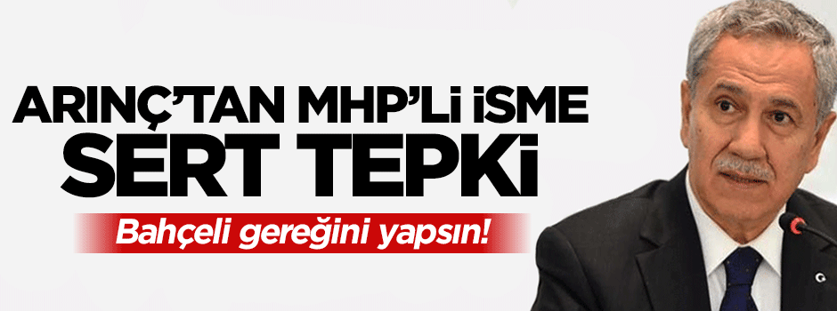 Bülent Arınç'tan Yusuf Halaçoğlu'na sert tepki