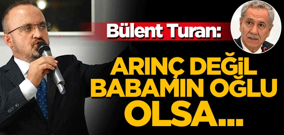 Bülent Turan: Mesele 'Arınç' meselesi değil!