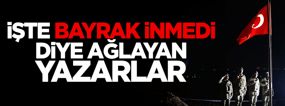 Bunlar da "Türk askerinin ölmemesine, bayrağın inmemesine" ağlayanlar